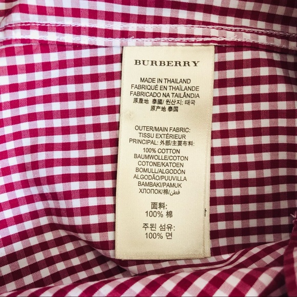 Burberry Brit Buttondown, Size M, Raspberry Red - Picture 4 of 6